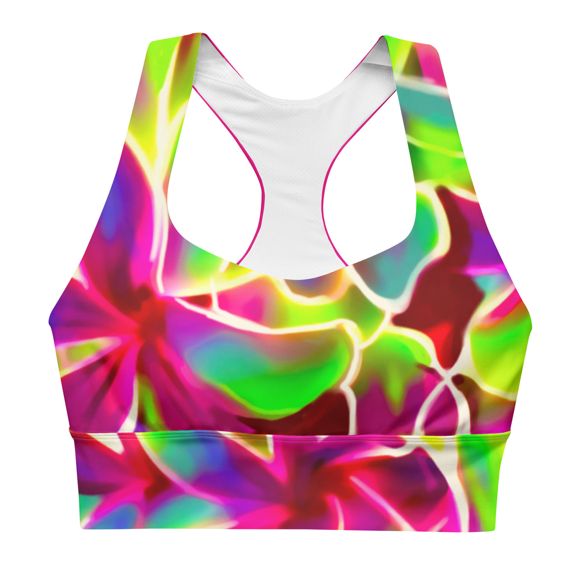 Glow Petals Longline sports bra