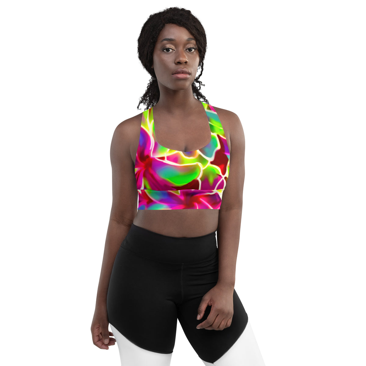 Glow Petals Longline sports bra