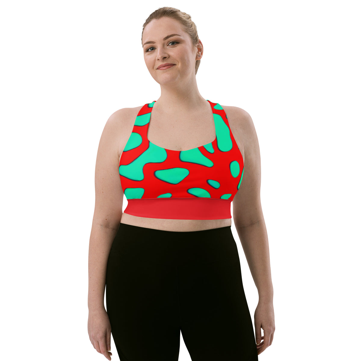 Rimose Longline sports bra with contrast