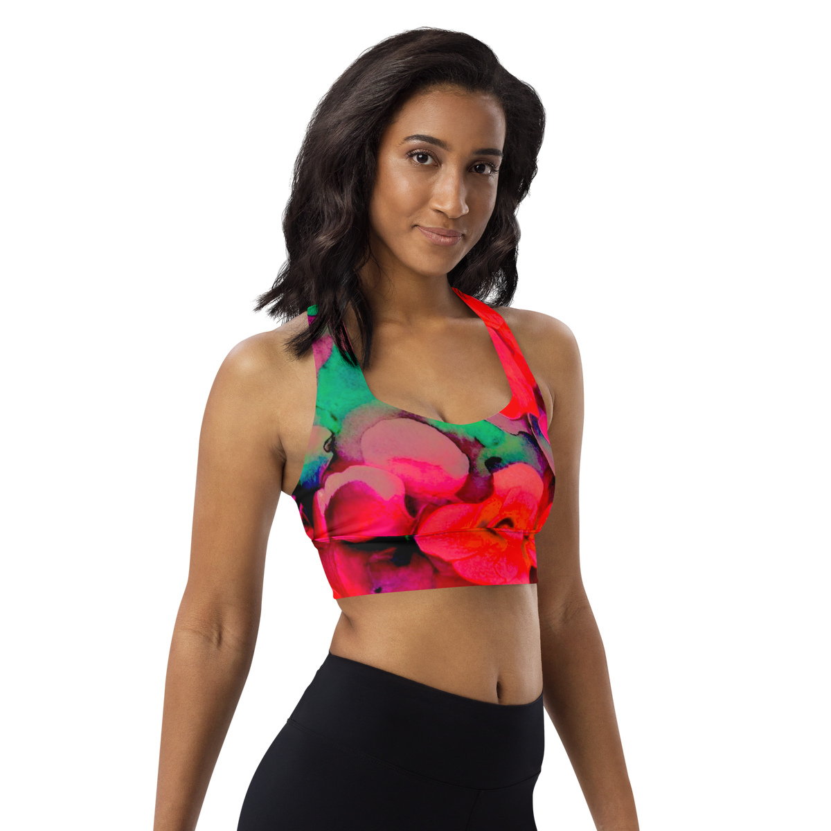 Rosy long line Sports Bra