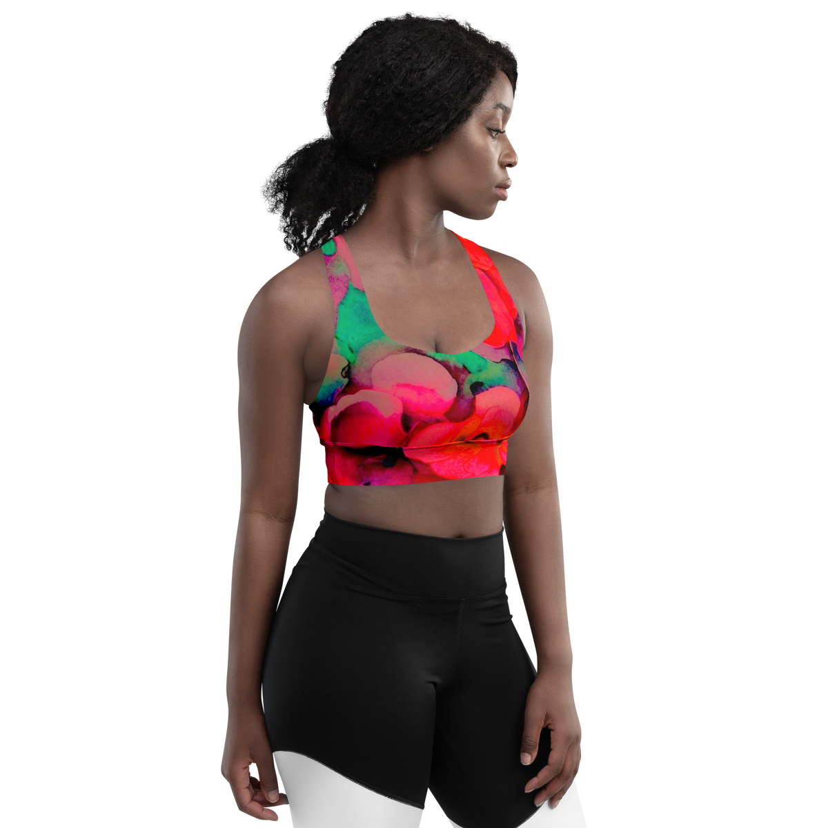 Rosy long line Sports Bra