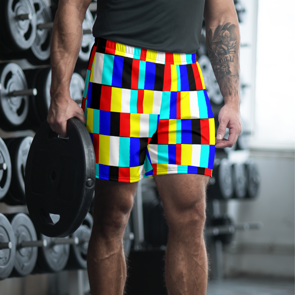 glitch Men's Recycled Athletic Shorts