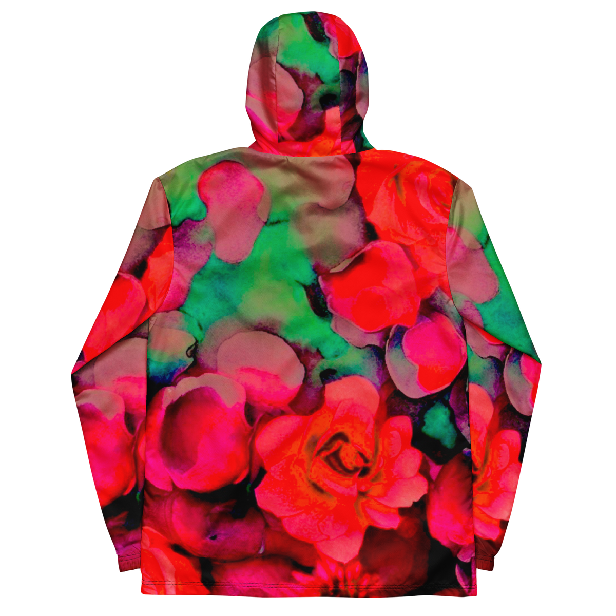 Rosy watercolor unisex fit windbreaker