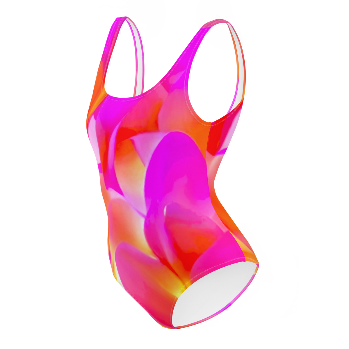 Pink and GLow One-Piece Swimsuit