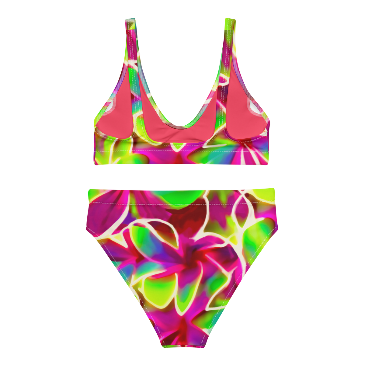 Glow Petals Recycled high-waisted bikini
