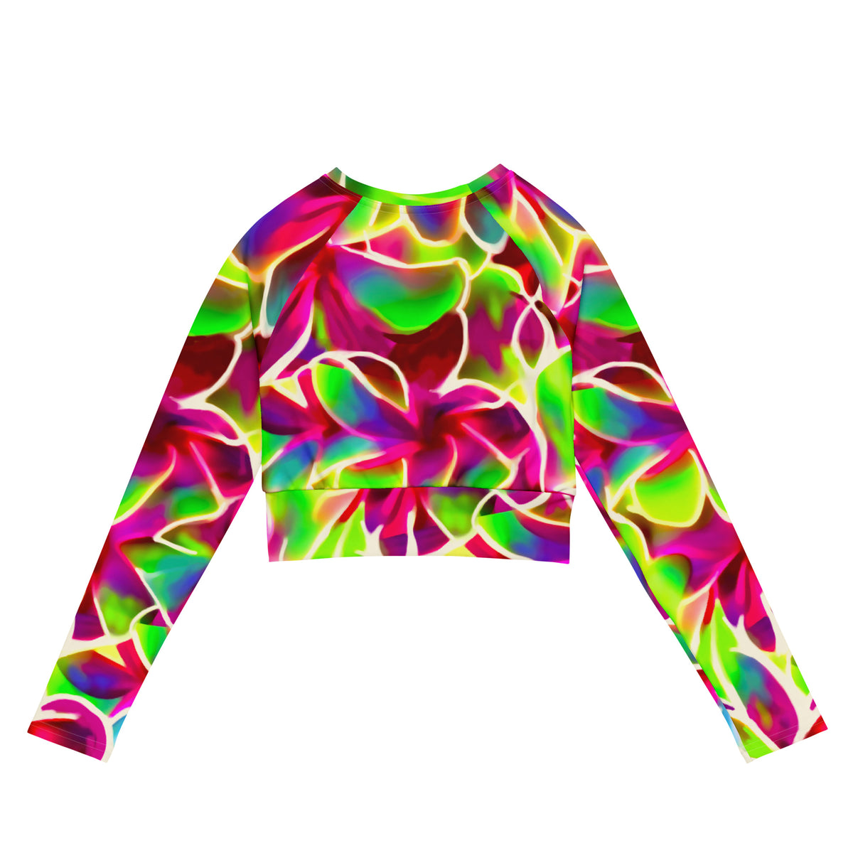 Glow Petals long-sleeve crop