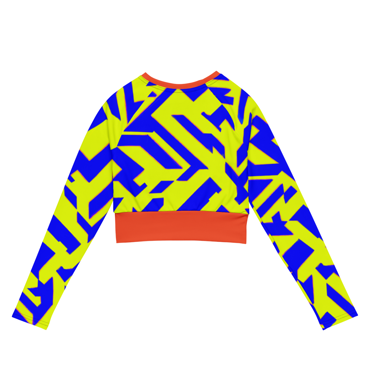 DASH long-sleeve crop (orange contrast)