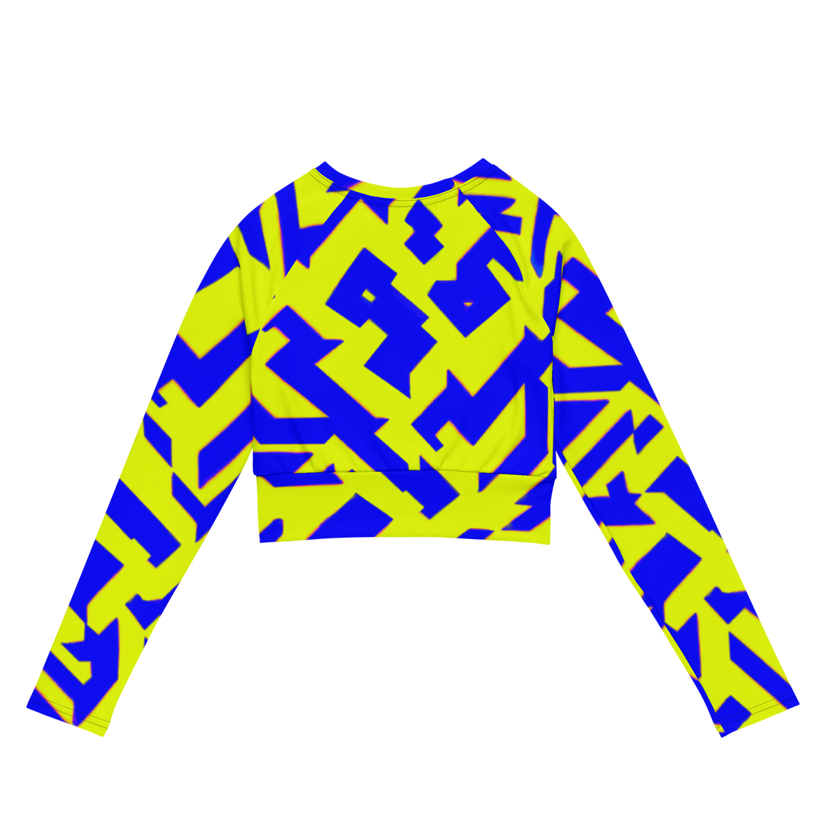 Recycled long-sleeve crop top
