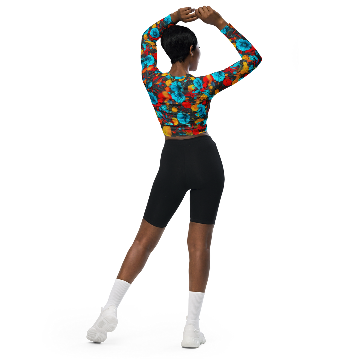 Flaxen long-sleeve crop
