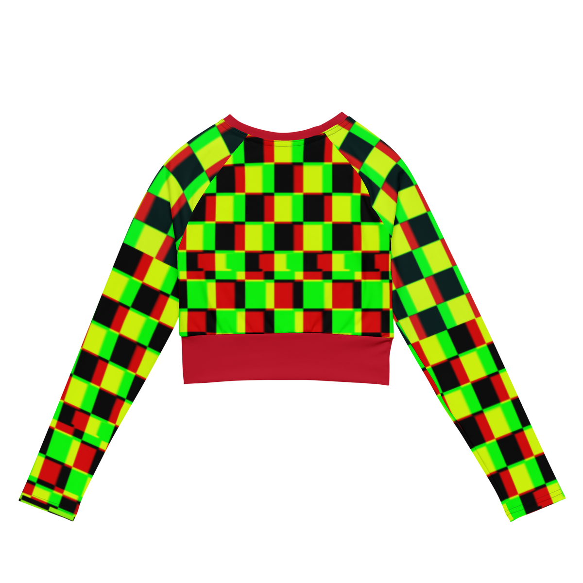 Splinter long-sleeve crop top