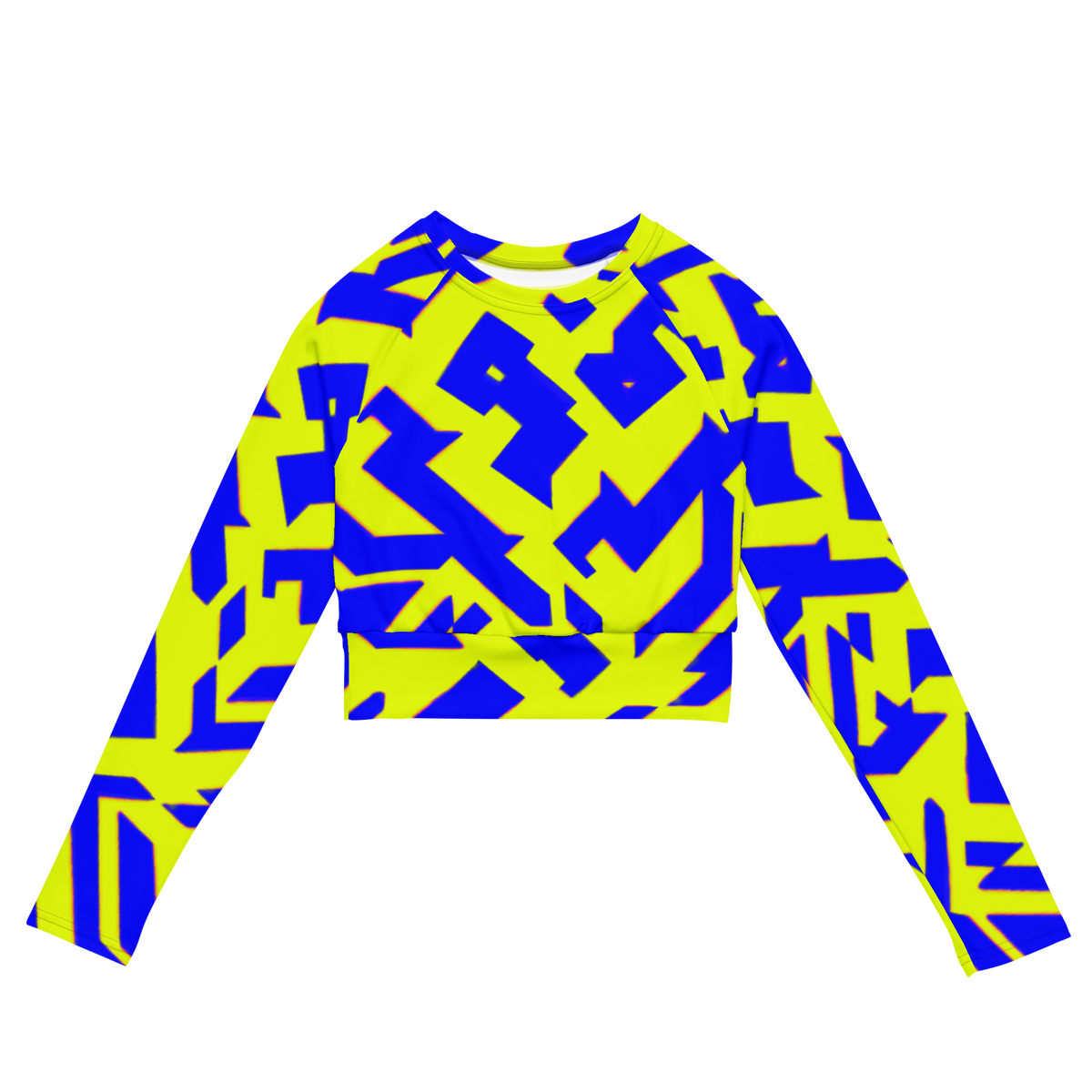 Recycled long-sleeve crop top