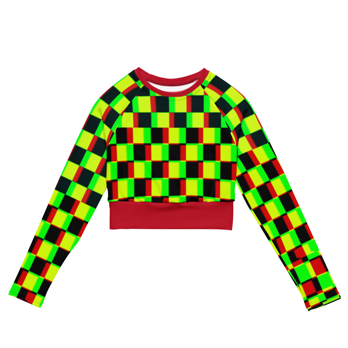 Splinter long-sleeve crop top