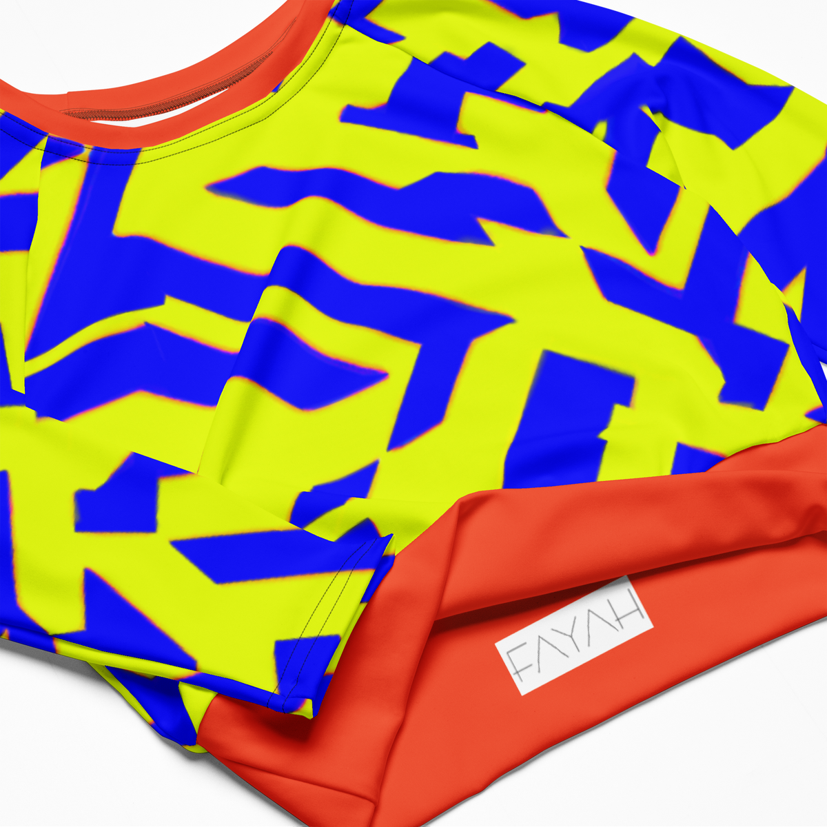 DASH long-sleeve crop (orange contrast)