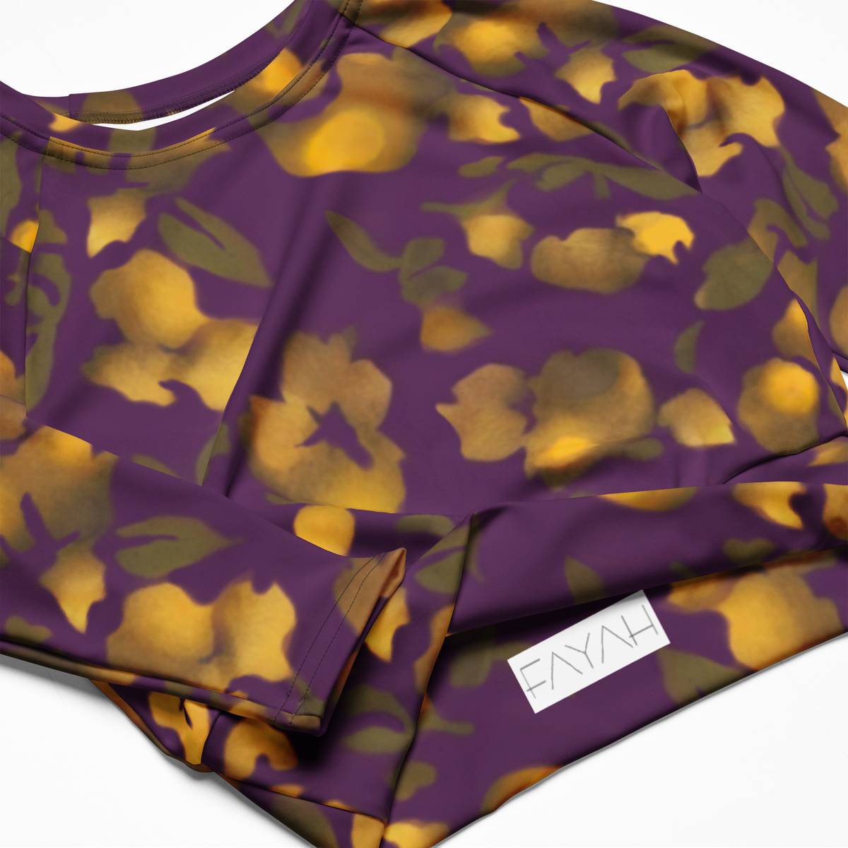 Adorned long-sleeve crop