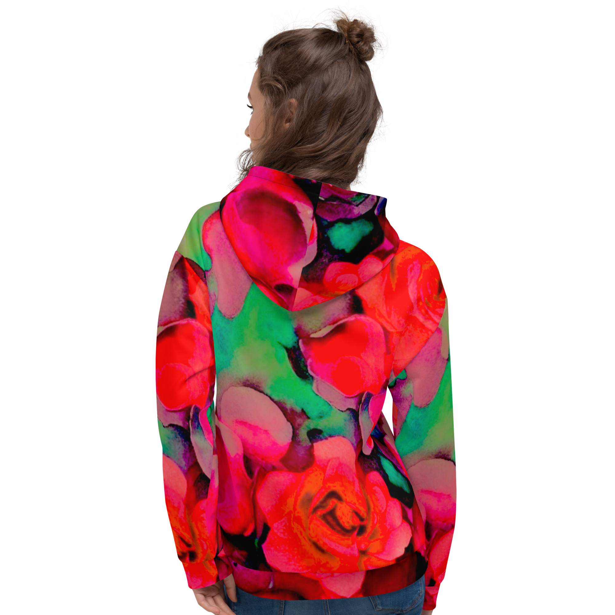 Rosy Watercolor Hoodie (unisex fit size down for a tighter fit)