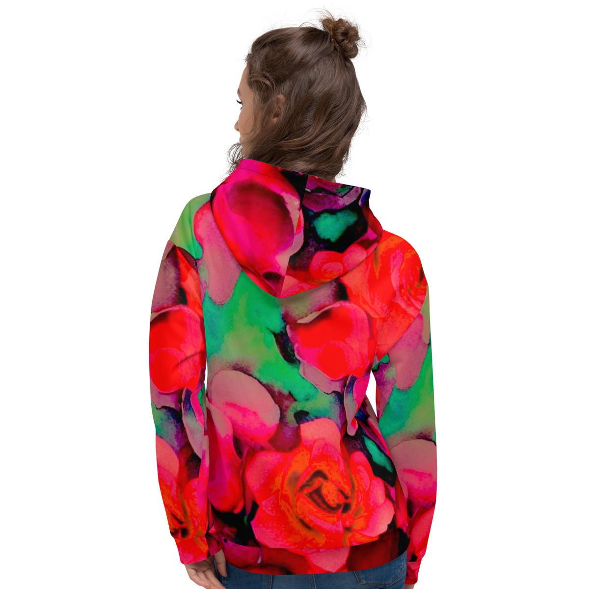 Rosy Watercolor Hoodie (unisex fit size down for a tighter fit)