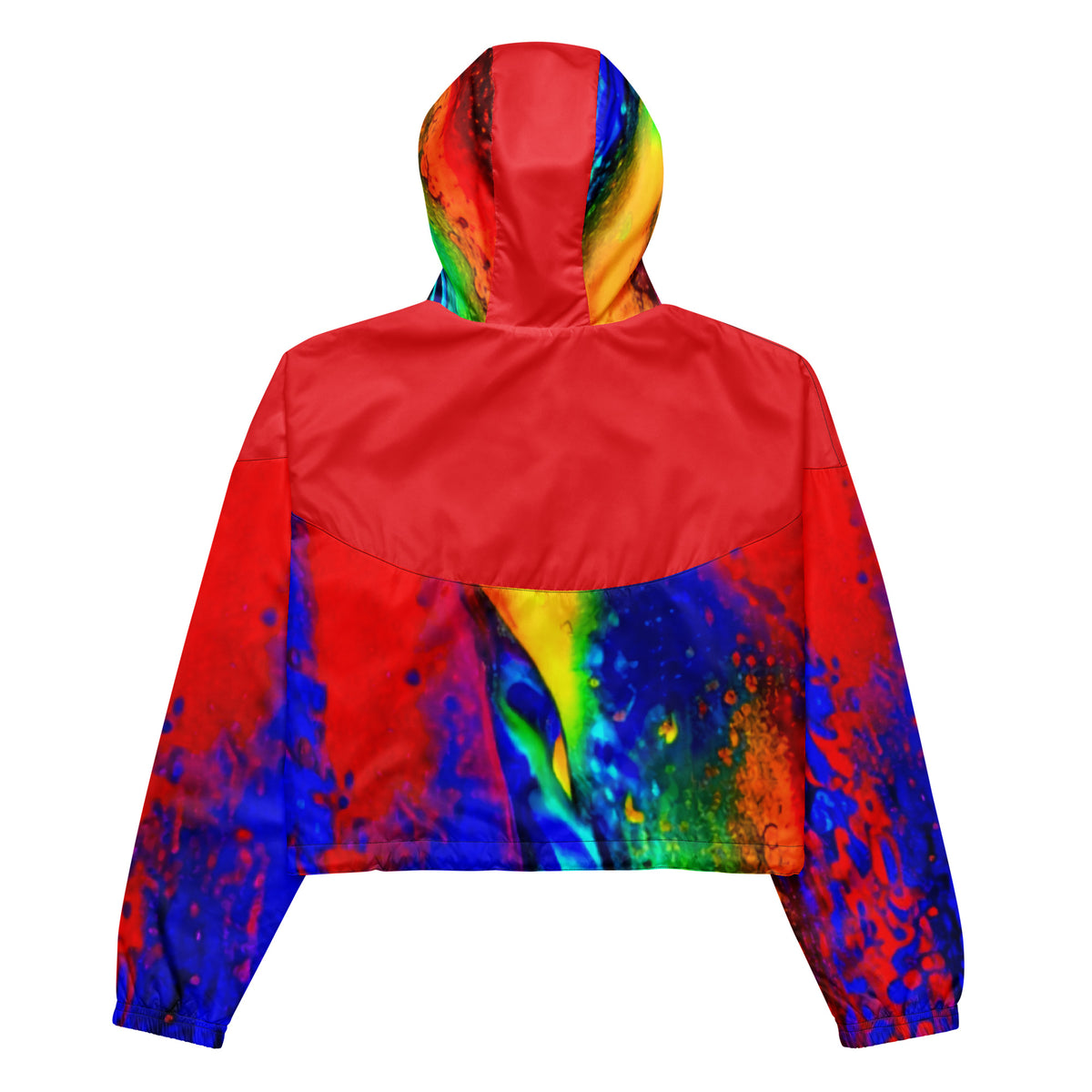 Splash cropped windbreaker