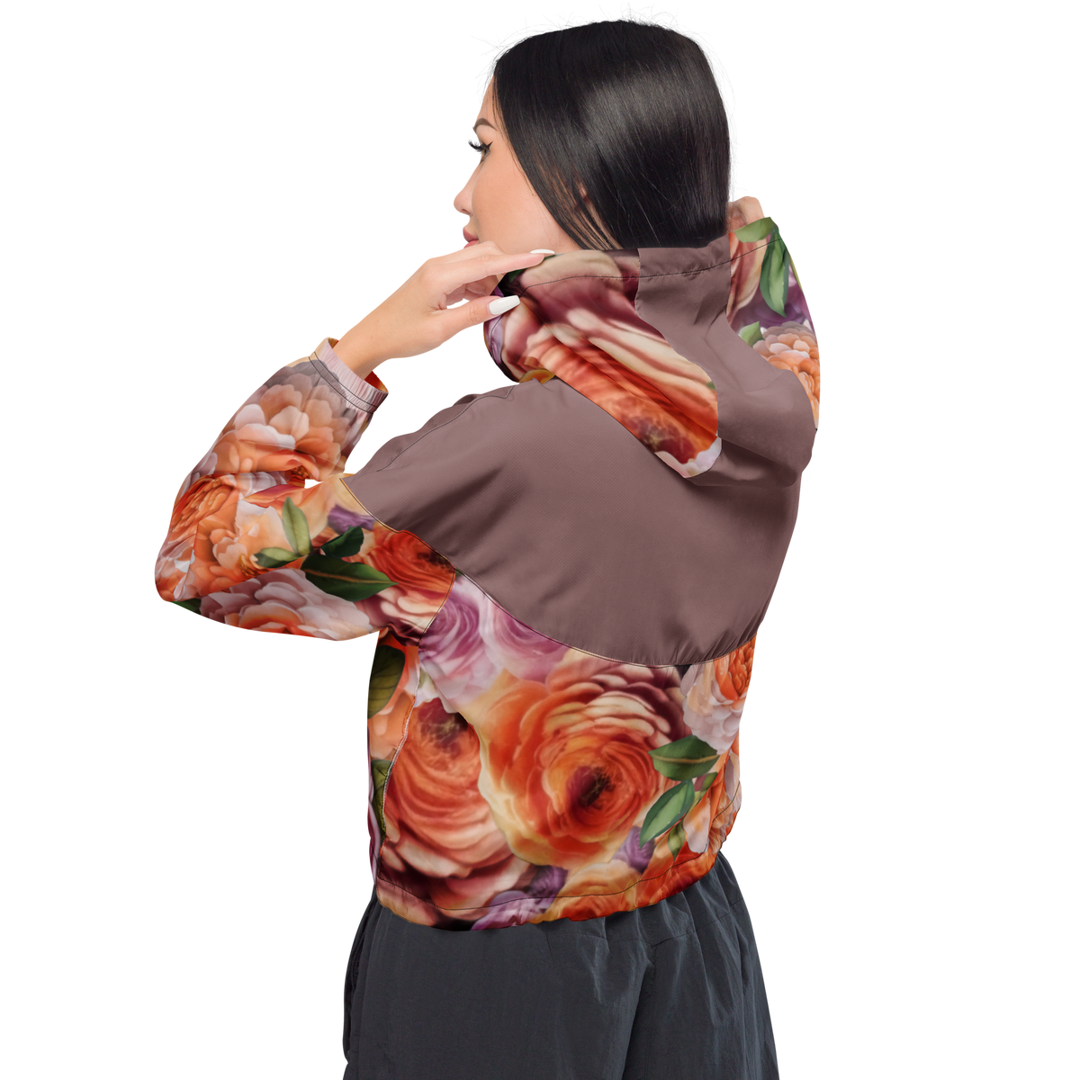 Felicity cropped windbreaker(dusty plum)