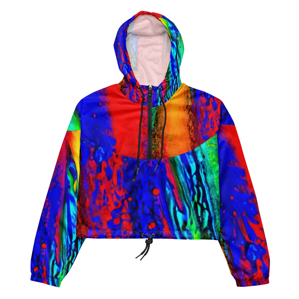Splash cropped windbreaker