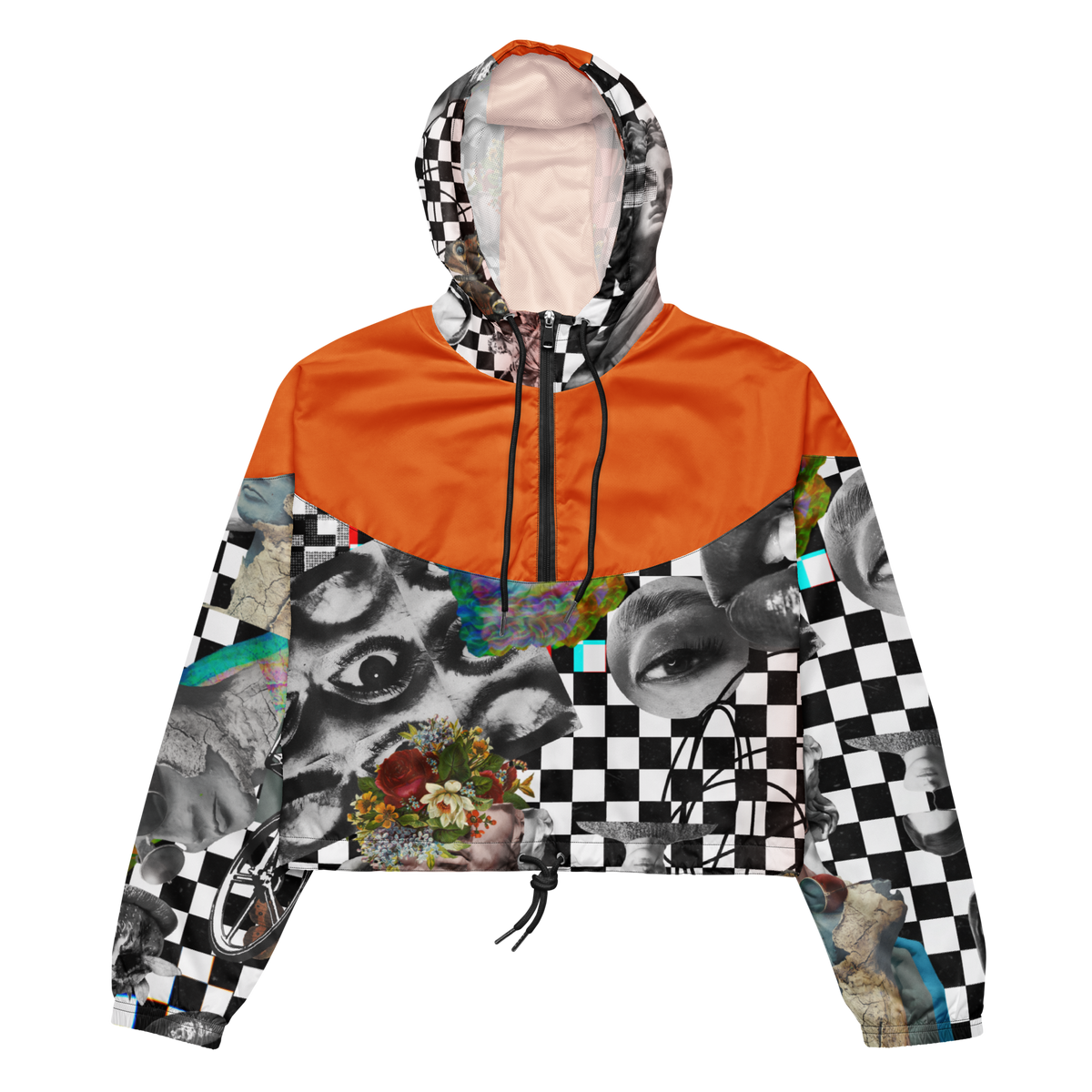 Stratified cropped windbreaker