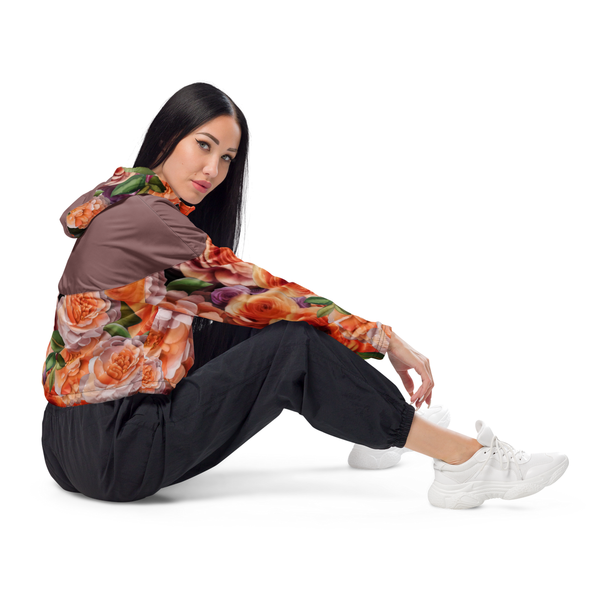 Felicity cropped windbreaker(dusty plum)