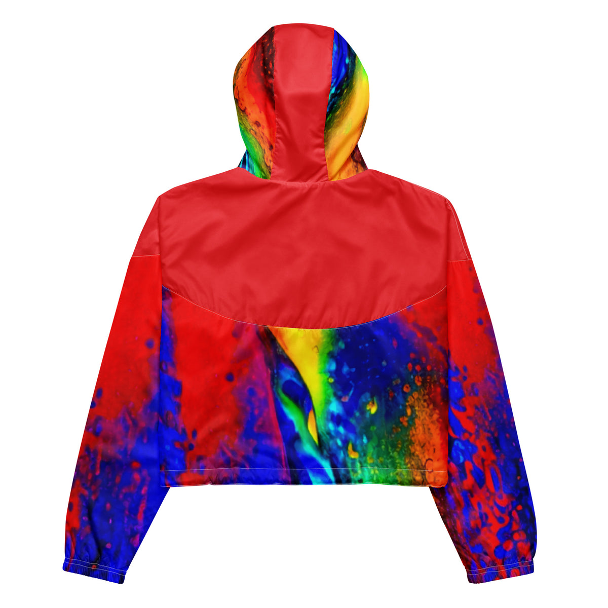 Splash cropped windbreaker