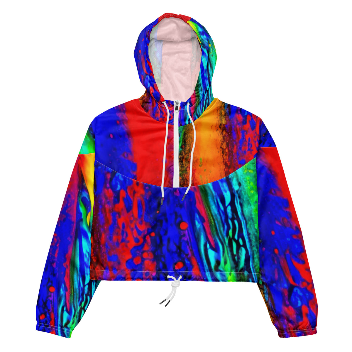Splash cropped windbreaker