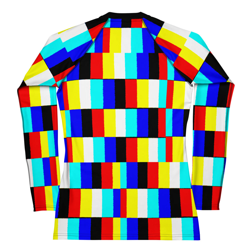 glitched Women's long sleeve Athl. Shirt