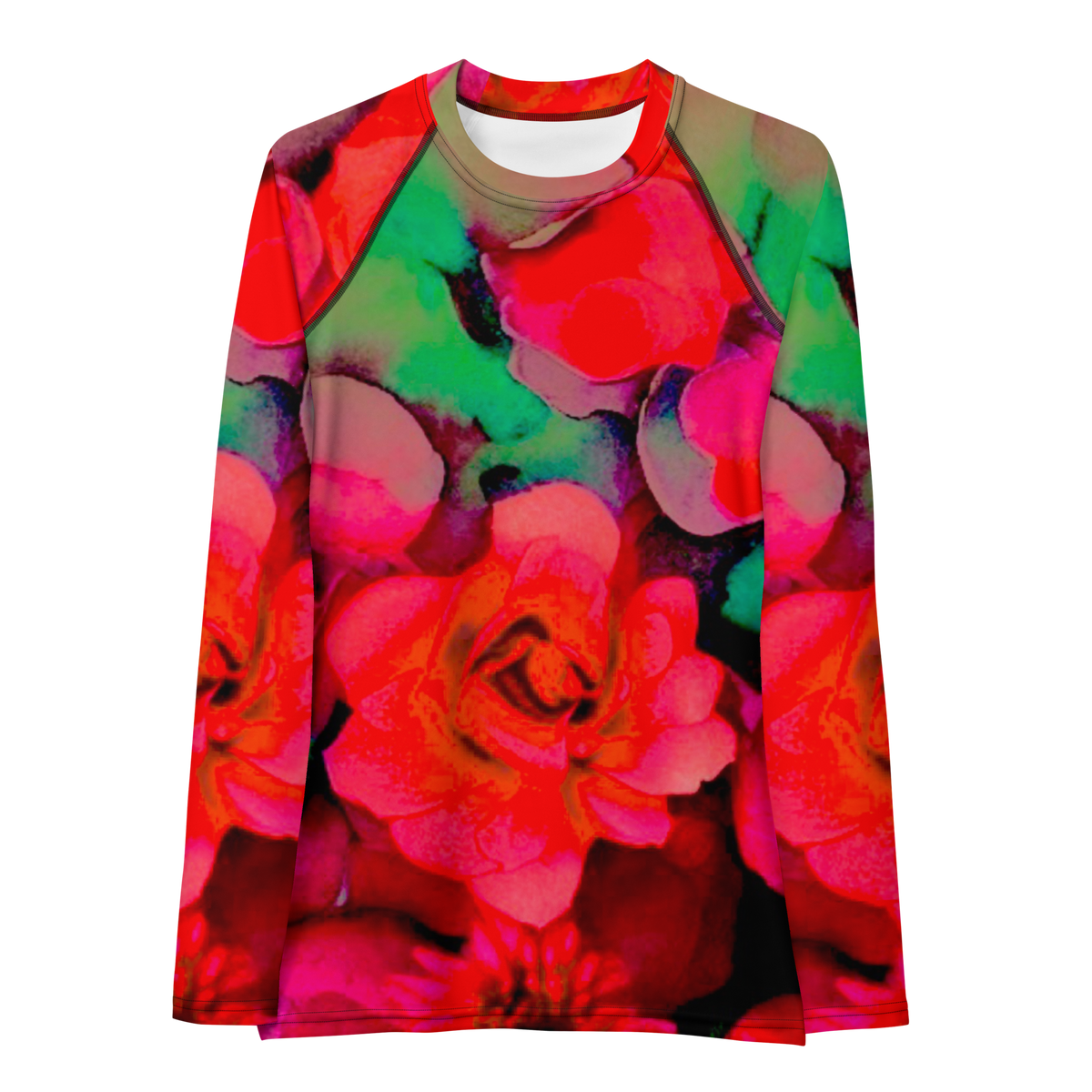 Rosy Watercolor Women's long sleeve versatile Rash Guard