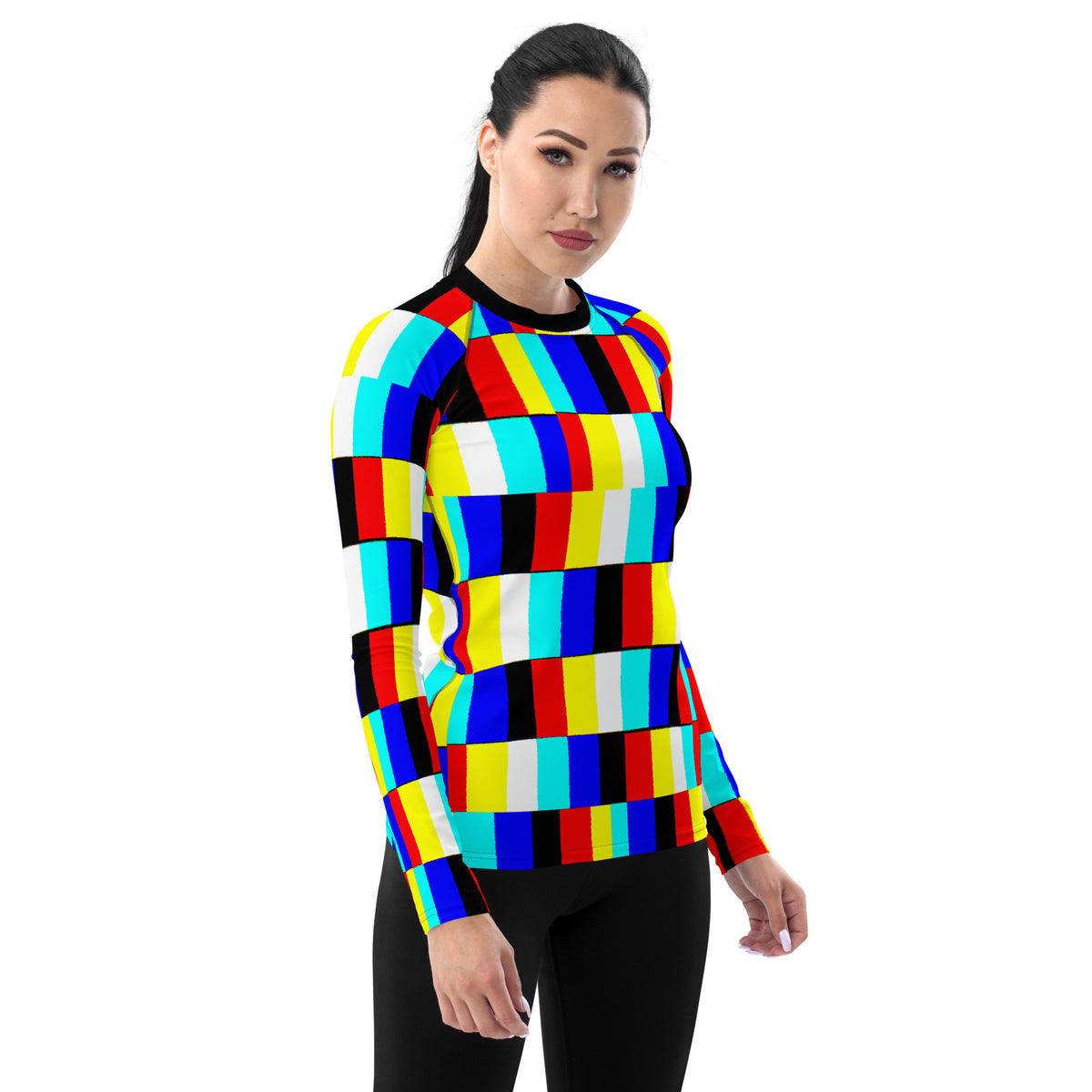 glitched Women's long sleeve Athl. Shirt
