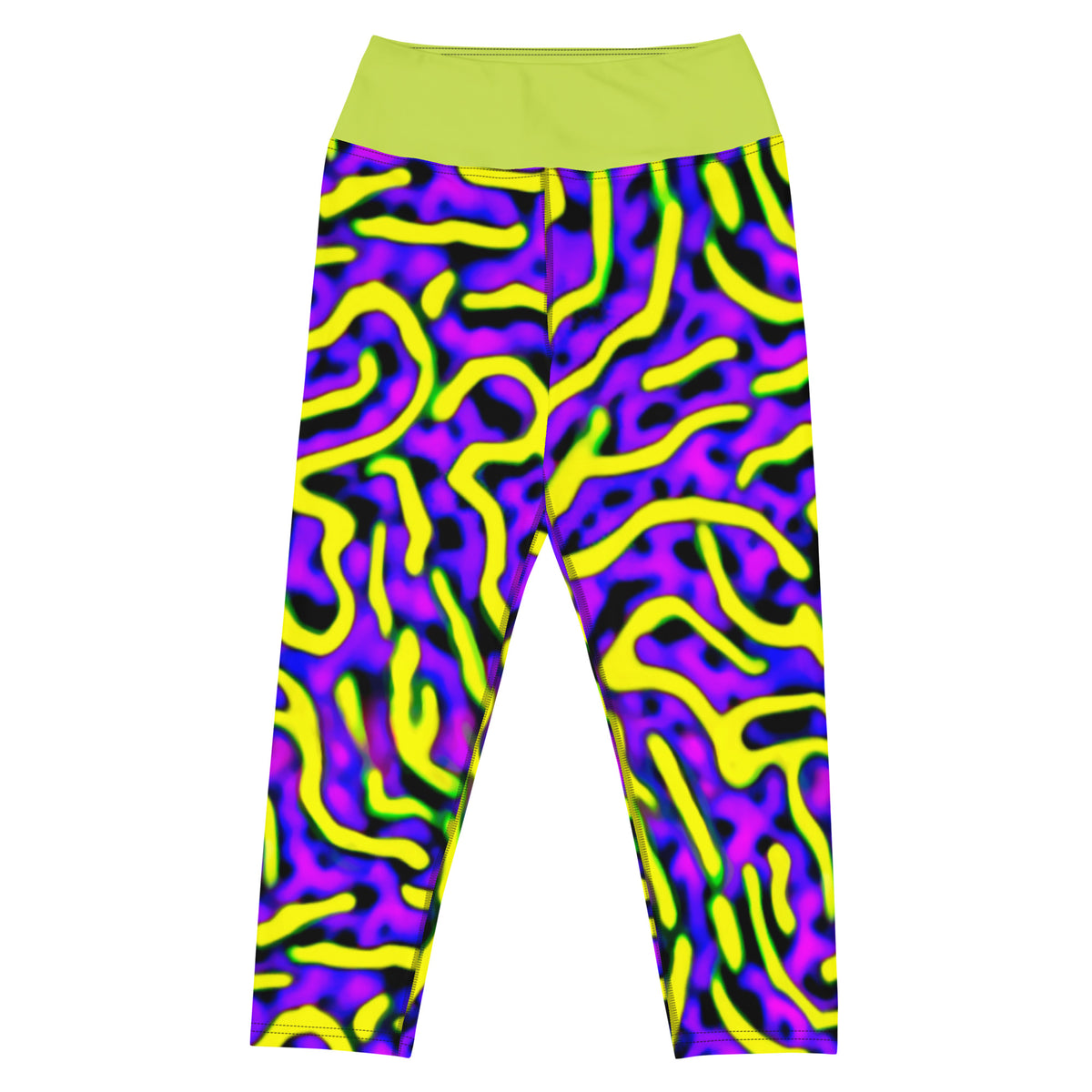 Quantum Yoga Capri Leggings (contrast waistband)