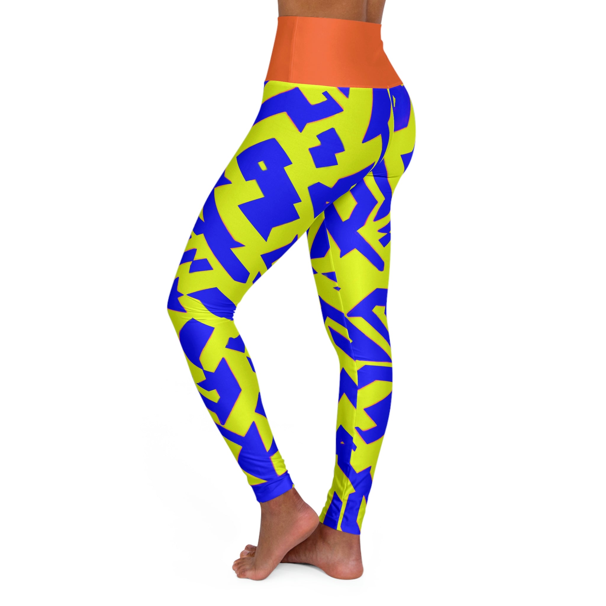 Dash Xtra High Waisted Yoga Leggings (Orange contrast)