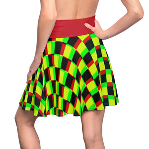 SPLINTER Women's Skater Skirt (red contrast)