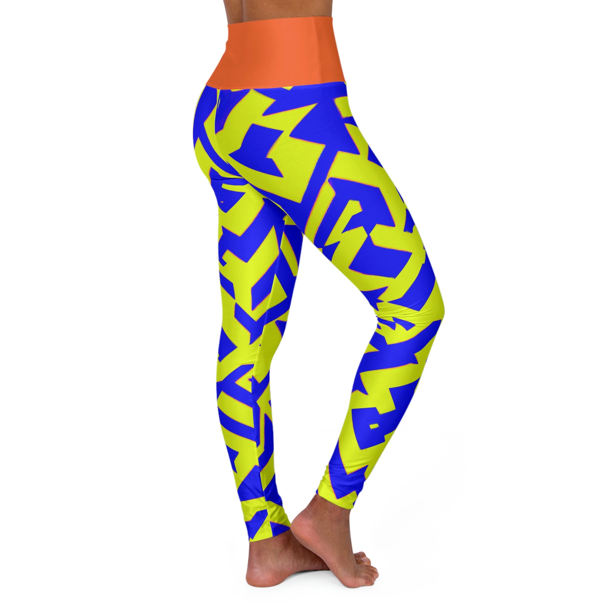 Dash Xtra High Waisted Yoga Leggings (Orange contrast)